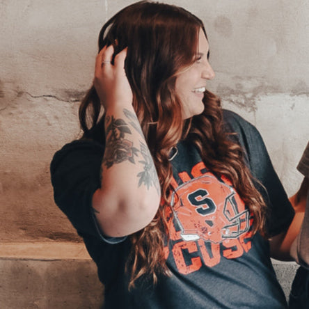 ’CUSE Helmet Repeat Tee – Syracuse Football Game Day Shirt | Citrus Styles